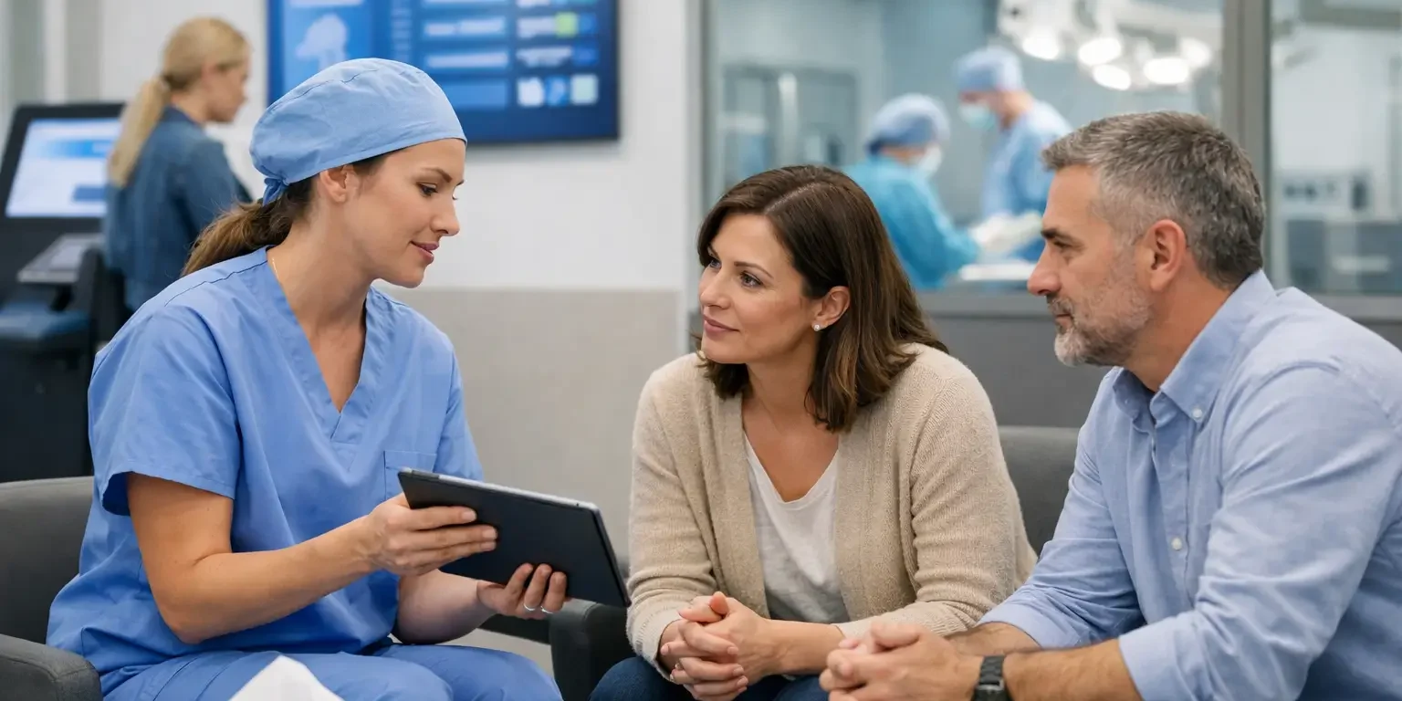 Cómo comunicar progreso quirúrgico a familiares