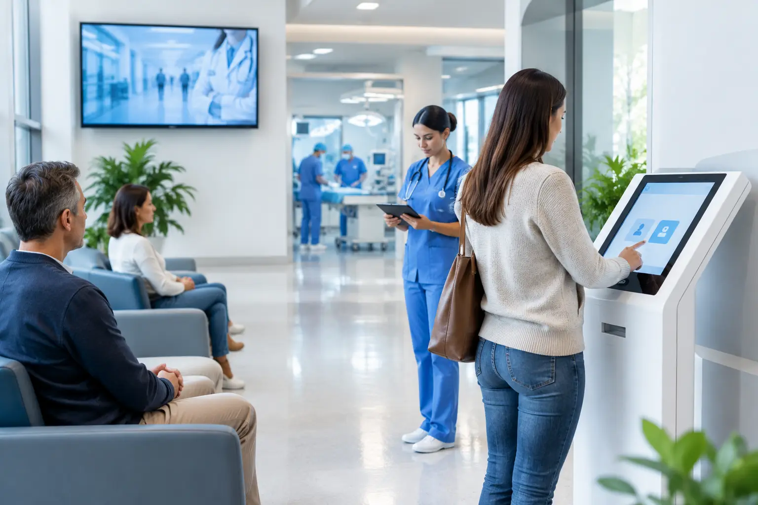 Guía de privacidad en pantallas para hospitales
